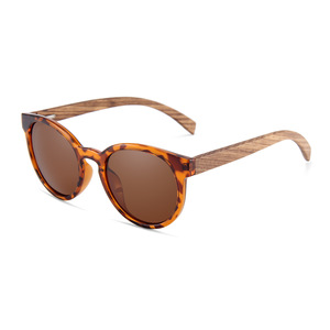 Gafas de Sol Redondas Retro de Bambú <span class=keywords><strong>para</strong></span> <span class=keywords><strong>Hombre</strong></span> y Mujer, <span class=keywords><strong>Lentes</strong></span> Polarizadas con Protección UV400, Montura Ligera de Madera - Product Image 6