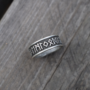 Bague Viking Sanlan avec <span class=keywords><strong>Runes</strong></span> Nordiques et Significations – Bijou Runic Tendance - Product Image 3