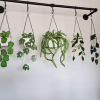 YAPPIE HD-68 Attrape-soleil en cristal Art Déco faits à la main, panneaux de vitrail pour fenêtre, décorations murales suspendues conçues individuellement pour la maison