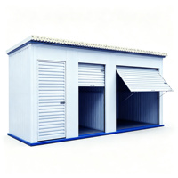 Unités de stockage modernes en structure acier préfabriquée, bâtiments modulaires personnalisables pour bureaux et entrepôts, haute résistance