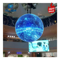 Écran sphérique LED intérieur et extérieur P1 Module LED Globe en forme de P5 IP65 évalué plus de tailles de diamètre pour l'affichage à LED de sphère