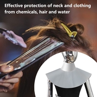 Cape de coiffure en silicone souple avec velcro anti-glissement pour cheveux, outil de salon de barbier
