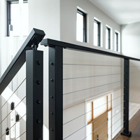 HIMOWAY Bestseller Modernes Handlauf-Kabelgeländer-Design Edelstahl-Deckgeländer-Postensystem Treppen-Kabelgeländer