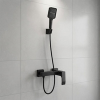 Robinet mural moderne en laiton chromé, mitigeur eau chaude et froide, ensemble de douche pour salle de bain