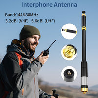 Antenne télescopique à Gain élevé SMA-F noir AL-800 144/430MHz pour uv-5r BAOFENG BF-888S radios TH-UV8000D TYT