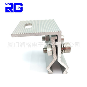 Pince de fixation solaire en aluminium RG pour toiture à joint debout, finition anodisée - Product Image 1