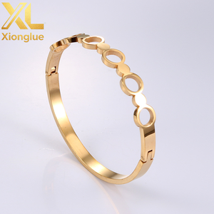 Creative Women Jewelry Wholesale Custom Stainless Steel 18K Gold Plated Hollow <b>Infinity</b> Love Cuff Bangles <b>Bracelets</b> for Women - Product Image 4