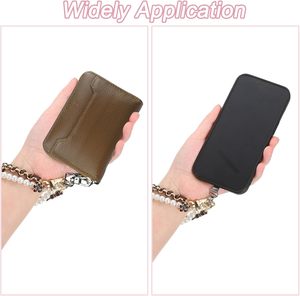 Uxcell Pearl <b>Purse</b> Double Chain Metal <b>Purse</b> Extender Chain PU Leather Handle Replace Chain <b>Purse</b> Handles Chain Wrist For Handbag - Product Image 6