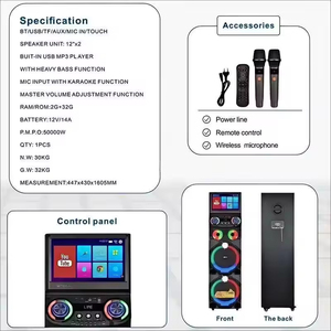 GD1419 Parlante Con Pantalla Dual 12 Inch Bocina Con Pantalla Big <b>Speakers</b> Outdoor Dj Party Altavoz De Karaoke Con Pantallas - Product Image 5