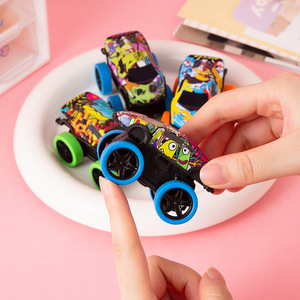 Voiture miniature Bigfoot Monster Truck à rétrofriction pour enfants de 4 à 6 ans, véhicule de course en plastique unisexe, cadeau - Product Image 1