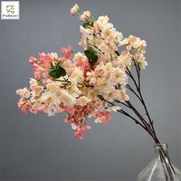 Bunga Sakura Sutra Buatan 104cm Grosir, Cabang Besar Warna Putih Muda Pink untuk Dekorasi Pernikahan dan Meja Rumah