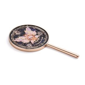 Custom Logo Lovely Black Romantic UV Printing Metal Handheld <b>Compact</b> <b>Mirror</b> - Product Image 5