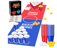 Tapis de table Beer Pong avec jeux de boisson pour adultes, jeu de fête