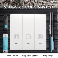 Interrupteur mural intelligent Wifi Tuya standard US pour rideaux, commande vocale/à distance avec Google Alexa pour la maison