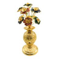 Chine luxe moderne personnalisé nouveau design fabrication bureau bouteille arts métal fleur artisanat décoration de la maison