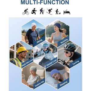 Custom Cotton Spandex Ski <b>Cap</b> Breathable Helmet Liner Sleep Hat Unisex Adult - Product Image 6