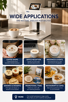 Imprimante à mousse de café commerciale, machine d'impression d'art latte avec encre comestible, WiFi, USB, imprimante photo avec logo personnalisé