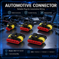Connecteur Étanche Reelhon 282080-1/282090-1 à 1/2/3/4/5/6 Broches Femelle 1,8 mm pour Faisceau de Câbles Électriques et Bornes Automobiles