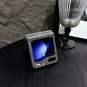 Luxe Bling Strass Téléphone étui pour samsung Z Flip 3 <span class=keywords><strong>4</strong></span> 5 6 7 Housse De Protection Glitter Sparkle Diamant Perle Papillon Conception - Product Image 2