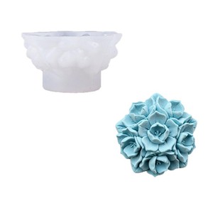 Moule en silicone 3D Fleur de Gardenia pour bougies et savons, idéal pour la fabrication artisanale de gypse, résine et ciment, cadeaux de Saint-Valentin - Product Image 1
