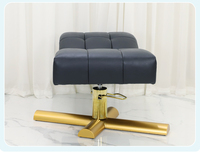 Lit de beauté électrique de luxe pour esthéticienne, base dorée, lit facial incurvé, lit de massage spa, lit pour extensions de cils