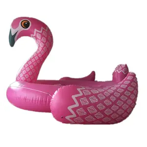 Mainan Kolam Flamingo Tiup Raksasa Kustom/Air Mengambang Tiup 6 Orang Flamingo