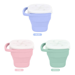 Gıda sınıfı kullanımlık kase bebek yeme BPA ücretsiz silikon aperatif fincan saplı kase kapak aperatif tutucu fincan aperatif ve içecek fincan - Product Image 2