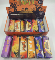 Bâtonnets de beurre Halloween 14 cm à rebond lent, 12 pièces/boîte - PU souple - Anti-stress Fidget Unisexe
