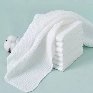Nueva moda personalizable blanco <span class=keywords><strong>Daper</strong></span> algodón bebé manta infantil Swaddle Wrap bebé Underpad Manta - Product Image 3