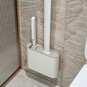 Accesorios de Baño para Colgar en la Pared, Soporte para Escobilla de Inodoro de Mango Largo, Secado Rápido, Resistente al Agua, Ecológico, de Silicona ABS Suave - Product Image 1