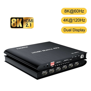 Xput 4X2 <span class=keywords><strong>HDMI2</strong></span> 1 Matrix 4 Entradas 2 Salidas, Conmutador Divisor de 48 Gbps, Compatible con Transmisión de Señal de Video de Alta Definición 8K60Hz 4K120Hz - Product Image 1