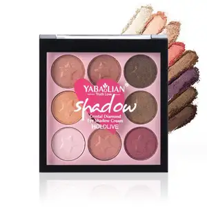 Eigenmarke mit einfarbigem Logo 9-Farben-Eyeshadow-Palette individuelle Make-up-Palette mit Matten und Glanzschatten