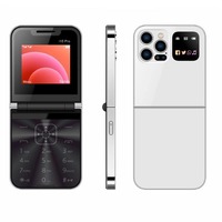 Teléfono Móvil Plegable I15 Pro Mini, Red 2G GSM, Doble SIM, Marcación Rápida, Reproductor de Video, Radio FM, Voz Mágica, Teléfono Flip