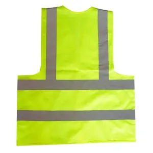 CV2007 High Visibility Safety Vest Roadway Warning High Light Reflective Tape Traffic Construction Polyester Knitted Work Vests