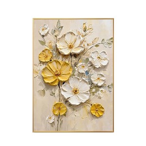 Pintura al Óleo Pintada a Mano, Flores Florecientes, Arte Moderno Minimalista para Decoración de Paredes de Sala de Estar y Sofá - Product Image 5