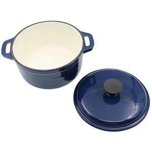 <span class=keywords><strong>Cocotte</strong></span> ronde <span class=keywords><strong>en</strong></span> <span class=keywords><strong>fonte</strong></span> émaillée antiadhésive, <span class=keywords><strong>compatible</strong></span> avec tous les types de cuisinières, conservant la chaleur - Product Image 2