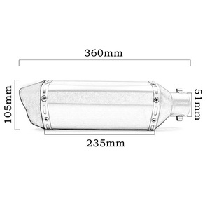 Silencieux d'échappement universel pour <span class=keywords><strong>moto</strong></span>, diamètre 51 mm, 1000 cc, double sortie, échappement <span class=keywords><strong>moto</strong></span>, tube pour 530 Msx125 GSR600 - Product Image 6