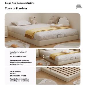 High-end Upholstered <strong>Beds</strong> Minimalist &amp; Modern Look Baby <strong>Cot</strong> <strong>Bed</strong> Wooden <strong>Bed</strong> for Kids - Product Image 4