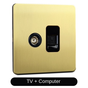 สวิตช์ไฟติดผนังไฟฟ้าย้อนยุควินเทจสวิตช์สลับทองเหลืองสวิตช์ไฟแผงสแตนเลส - Product Image 4