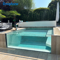 Grandview UV-Beständiges Reines PMMA 50mm 300mm Dickes Maßgefertigtes Strukturelles Acryl-Poolpaneel