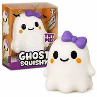 Juguete Blandito de Fantasma de Halloween con Lazo, Juguete Kawaii de Fantasma Adorable para Apretar en Caja de Regalo, Juguetes Antiestrés Fidget