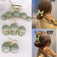 Bergaya 10cm kabut biru & hijau mutiara klip rambut | Hiu cakar terbuat dari plastik PC Resin | Ideal untuk pakaian pesta
