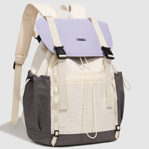 Color Block <b>Drawstring</b> <b>Backpack</b> Water Resistant Casual Outdoor Sports School Travel Daypack - Product Image 2