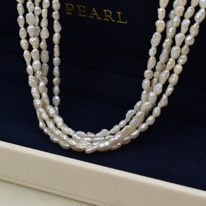 Collar de Perlas Keshi Irregulares de 3 mm, Collar de 40 cm con Cuentas de Explosión, Cuentas Sueltas de Agua Dulce Naturales Semiterminadas para Material de Bricolaje - Product Image 4