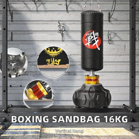 Sac de frappe professionnel pour la boxe, modèle 010528H, sac de frappe en PVC, vertical, à suspendre, équipement d'entraînement à domicile pour le taekwondo, 16-18 kg, universel