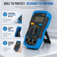 DT830L Multimeter Digital Genggam Portabel Multitester Layar 4-Digit Kelas Akurasi 0.5 AC 200V-600V/DC 200mV-600V Listrik