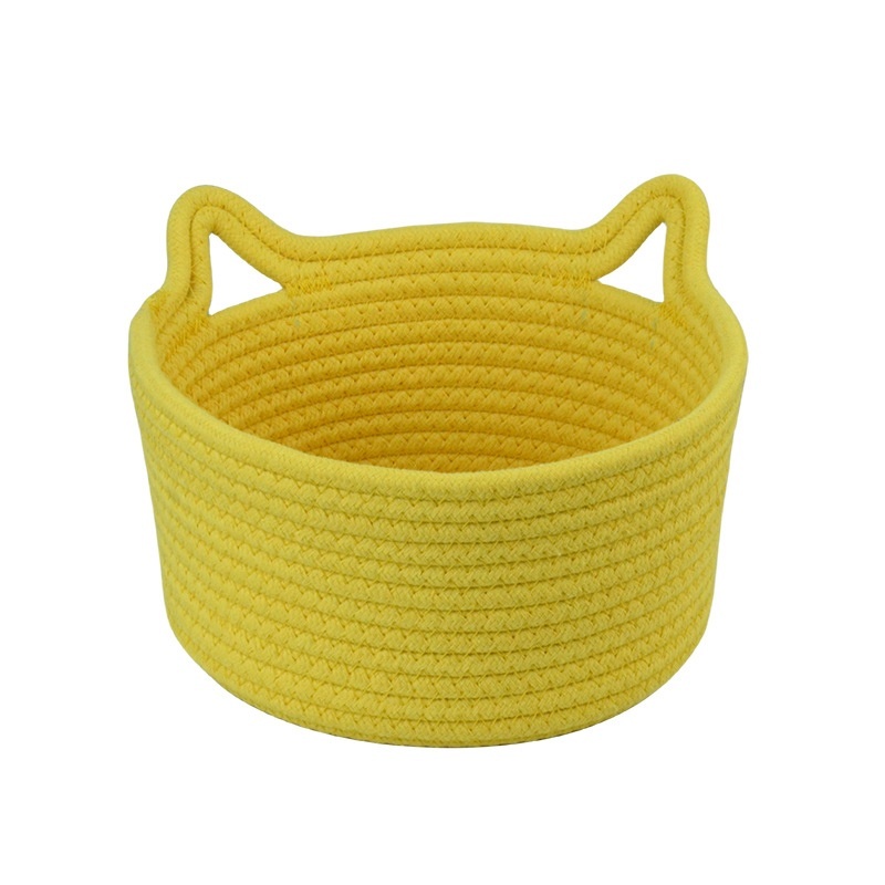 Cat Ear Round Handmade Woven Cartoon