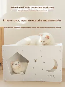 Tiragraffi per Gatti <span class=keywords><strong>Extra</strong></span> <span class=keywords><strong>Large</strong></span> a Doppio Strato Moonlight Stars, Resistente all'Usura, Carta Ondulata Non Sfilacciante - Product Image 4