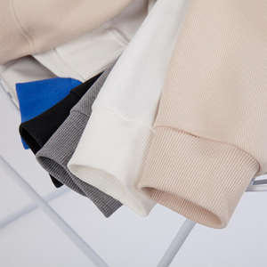 H5573 Fabricante de sudaderas con capucha Venta al por mayor de sarga personalizada 350 Gsm Mezclas de algodón Drop Shoulder Hoodies Sudaderas con capucha en blanco - Product Image 5