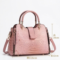 Sac à bandoulière pour femmes de grande capacité avec décoration crocodile, sac à main de haute qualité pour femmes